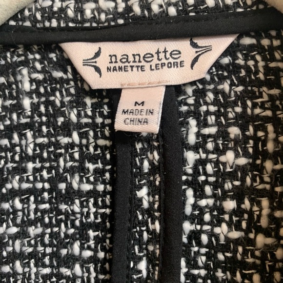 Nanette Lepore Tweed Blazer/Jacket 3/4 Sleeve Functional Pockets - Picture 5 of 13